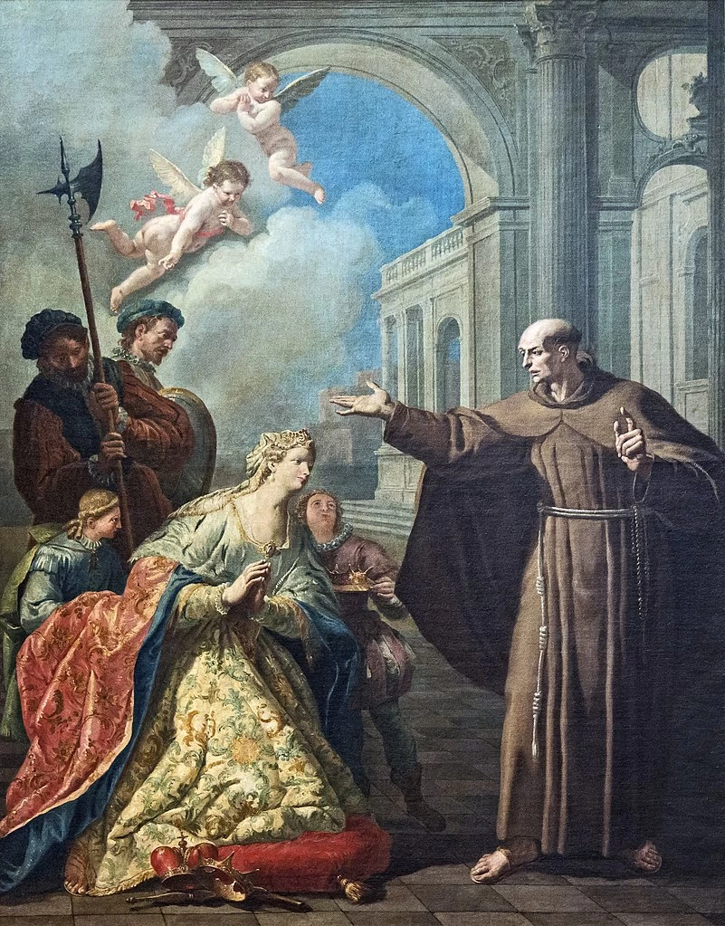 Incontro di San Pietro d'Alcantara con la regina Isabella di Spagna - Chiesa di san Francesco d'Assisi, Venezia